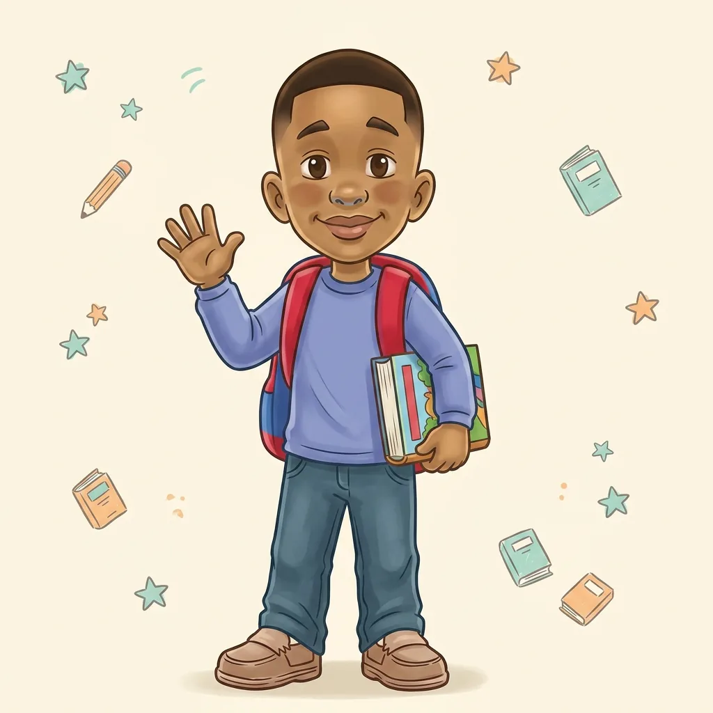 Illustrations of Gary, the character from Brian Edwards' picture books